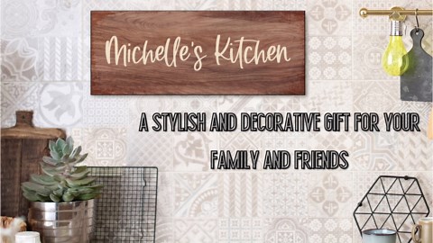 Personalized Signs for Home, Custom Sign with Any Text, 3 Sizes - 12 Background Options & 8 Fonts - Customizable Sign 11X5