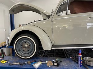65 Beetle Episode 3 - Beam install and front end alignment