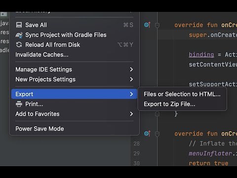 How to Export an Intellij Project to HTML or ZIP
