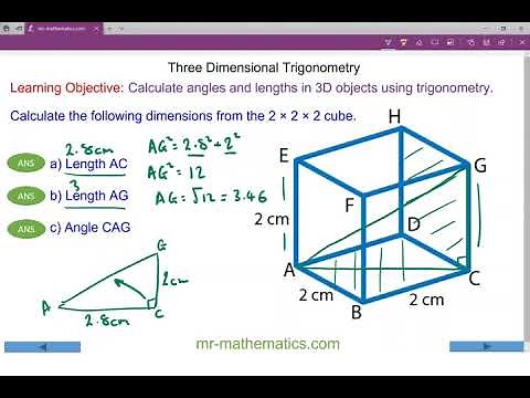 Solving 3D Problems using Trigonometry | Mr Mathematics