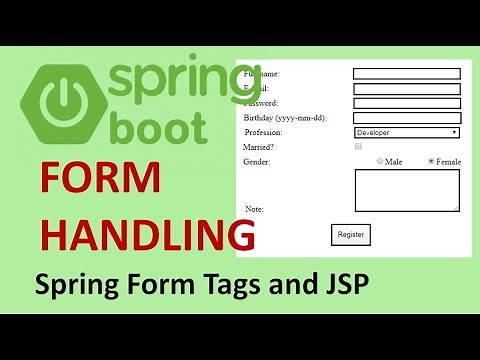 Spring Boot Form Handling with Spring Form tags and JSP