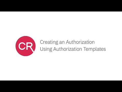 Creating an Authorization Using an Authorization Template