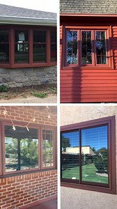 2.5K views · 20 reactions | Windows and patio doors can go beyond black or white! With a variety of color options available, there’s a perfect fit for every home. Featured here: Forest Green, Cocoa Bean, Red Rock and Terratone Which one is your favorite? ⬇️ | Renewal by Andersen | Facebook