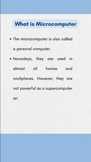 What is Microcomputer | Computer Fundamentals |