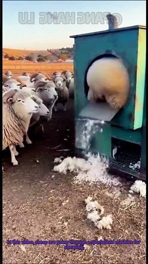How It's Done: Machine Sheep Shearing Process #Shorts