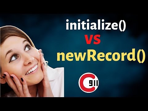 Difference between GlideRecord.initialize() and GlideRecord.newRecord() | initialize vs newrecord