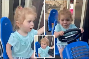 Moment young Tyrone fan shocks parents by cheering for Mayo ahead of final