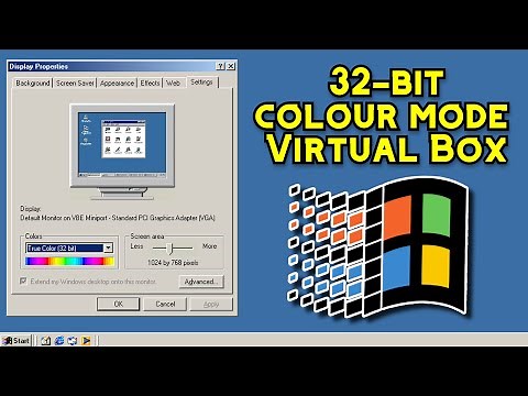 How to enable 32-Bit Colour Mode for Windows 9x versions in VirtualBox