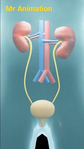 Human excretory system 3d animation