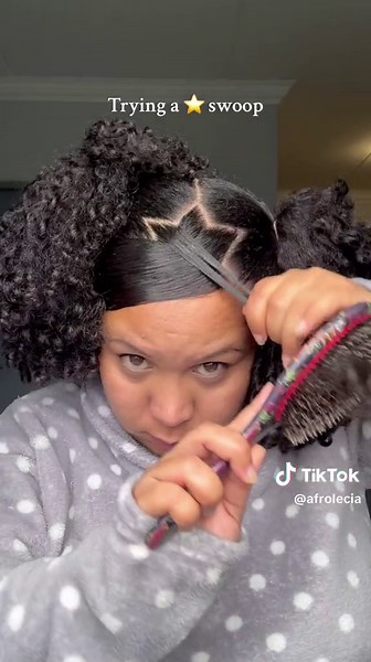 Trying the Viral ⭐️ Swoop Hairstyle | Curly Hair Hacks & Tutorials