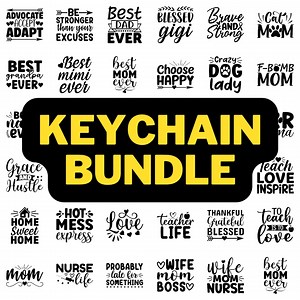 Keychain SVG Bundle: 35 Designs for Cricut, Silhouette, Glowforge (digital Files) - Etsy