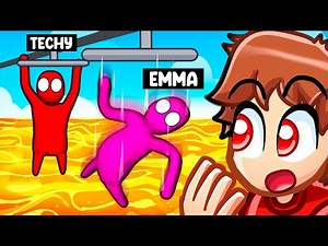 Techy Vs 4 CRAZY FAN GIRLS In Gang Beasts...