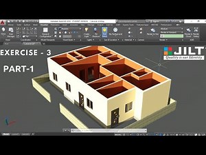 Create 3D HOUSE using Autocad in Easy steps - EX 3 - PART 1