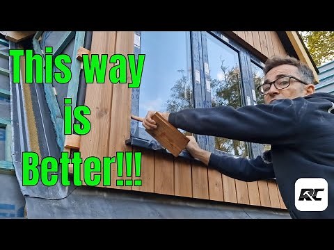 How to use vertical timber cladding at a window or door opening