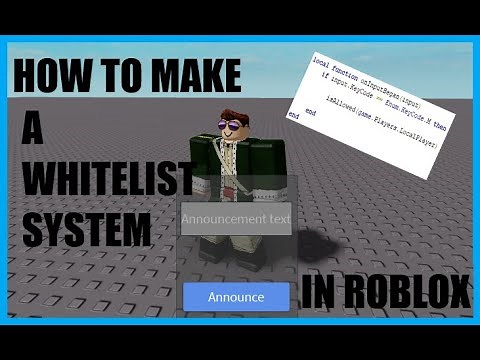 How To Make A Whitelist System in Roblox