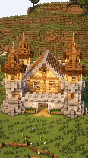 Minecraft Survival Castle🏰 #minecraft #minecraftbuilding #minecrafttutorial | Gorillo