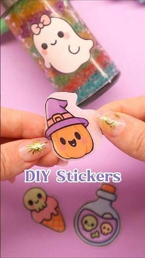 How to Make Cute Mini Stationery Stickers at Home / DIY Stickers Very Easy #diy #craft #shorts