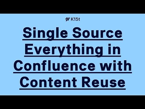 Content Reuse in Confluence with Includes