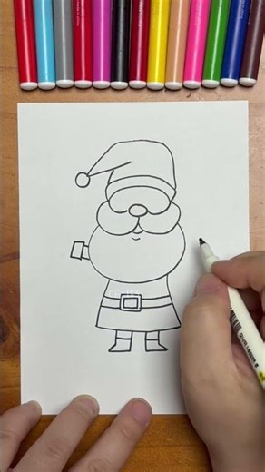 How to Draw a Cute Santa Claus 🎅✨ Easy Christmas Drawing Tutorial