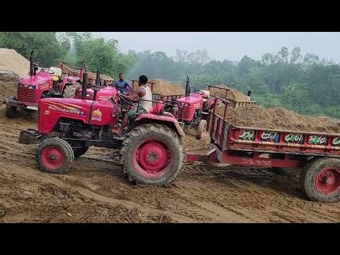 "Watch How Mahindra B275 DI Tractors Got Stuck in Sand with Full Load