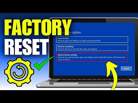 How To Reset To Factory Settings On Asus Laptop