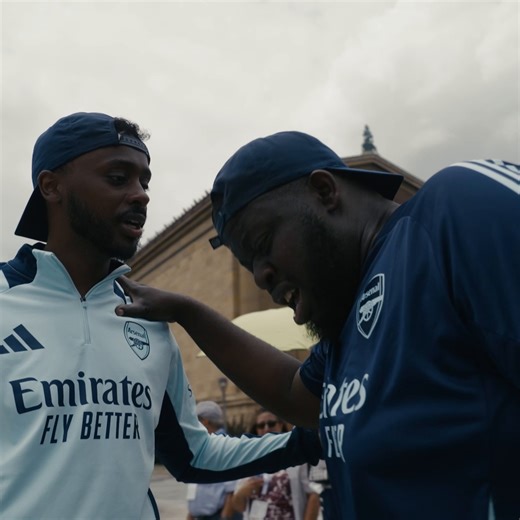 📺 Watch the final episode of our Arsenal Tour Diary! https://arsn.al/pO9NjxD Frimmy and Sharky out in Philadelphia! 🇺🇸🤝 | Arsenal