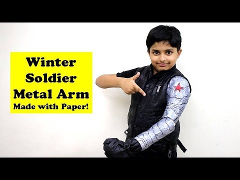 I made Avengers Winter Soldier Bucky's Metal Arm with Paper! (हिंदी में)| Easy DIY Paper Craft Ideas