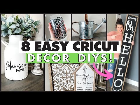 MUST TRY + EASY Cricut Decor DIYs | Cricut beginner vinyl decal + stencil projects!