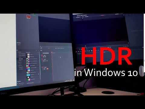 HDR settings in Windows 10