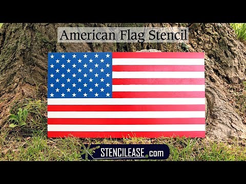 Spray Paint an American Flag Stencil onto Wood