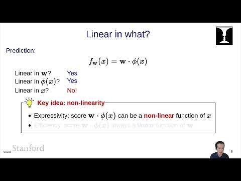Artificial Intelligence & Machine Learning 6 - Non Linear Features | Stanford CS221: AI(Autumn 2021)