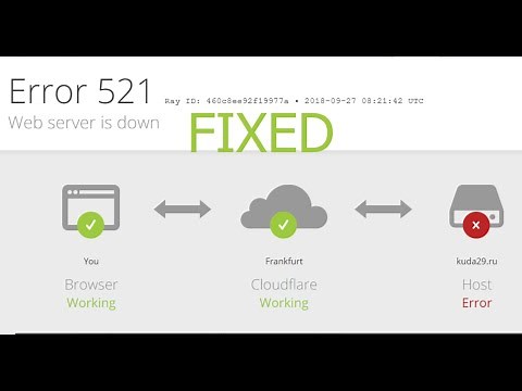 How to Fix Clougflare Error 521 Web Server is Down On All Browsers