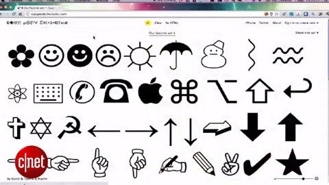 Copy-paste any fancy text icons you need