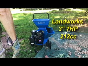 LANDWORKS WOOD CHIPPER SHREDDER MULCHER First Time Using