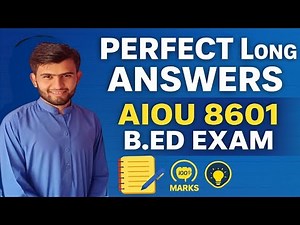 AIOU 8601 | "General Methods of Teaching" | Most Important & Guess Questions | B.Ed "Exams 2025"