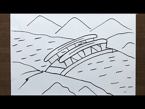 How to Draw a Bridge Easy