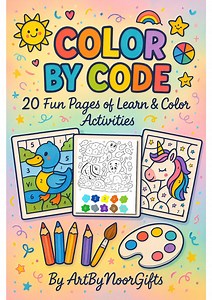 Color by Code Worksheets: Fun Learning Activity, Ages 3-8 (PDF Download) - Etsy