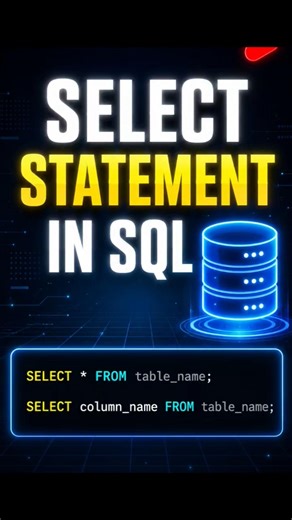 SELECT STATEMENT IN SQL #SQL #DataAnalytics #LearnSQL#TechSkills #ReelsIndia #TechReels #LearnCoding
