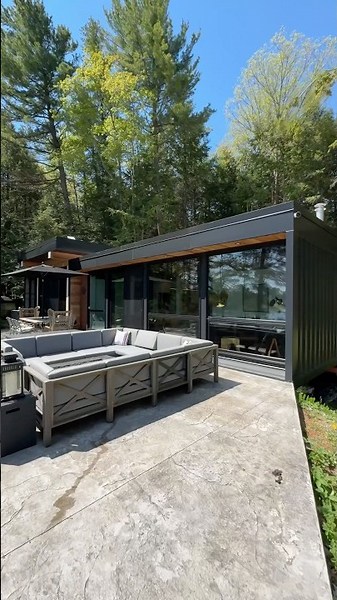 Touring a 1,200 sq ft Prefab Home with a full wall of windows! #hometour
