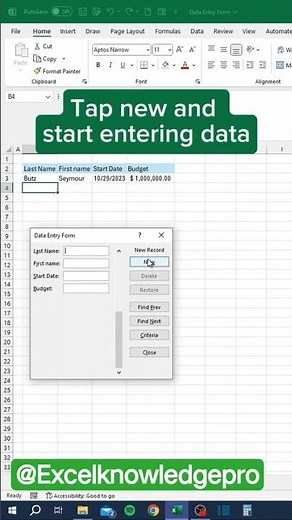 Create a Professional Data Entry Form in Excel | No VBA Needed | Beginner to Advanced Excel Tutorial