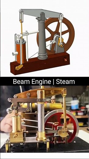 How Steam Engines Work! 🔥 Beam Engine Animation & Real-Life Model #engineering #steam #engine