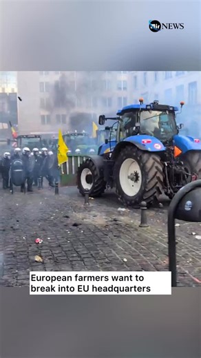 Mir News on Instagram: "JUST IN: 🇧🇪🇪🇺European farmers want to break into EU headquarters. Tensions escalated in Brussels as European farmers protested against the EU-Mercosur trade deal, with demonstrations turning increasingly aggressive outside the European Parliament. During the protest, a tractor was seen driving directly toward police officers in an attempt to force them back, as clashes intensified between farmers and security forces. The situation quickly spiraled, with riot police de
