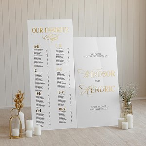 Wedding Signs Bundle Set of 2 - Wedding Seating Chart - Wedding Welcome Sign - Wedding Ceremony Signs - Acrylic Wedding Sign - Etsy UK