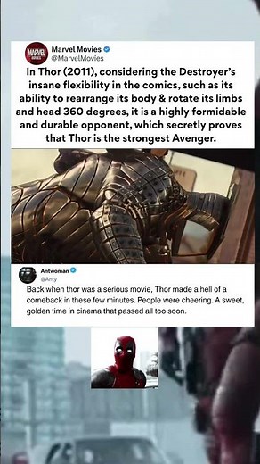 In Thor (2011), the Destroyer's insane flexibility #marvel #thor #shorts
