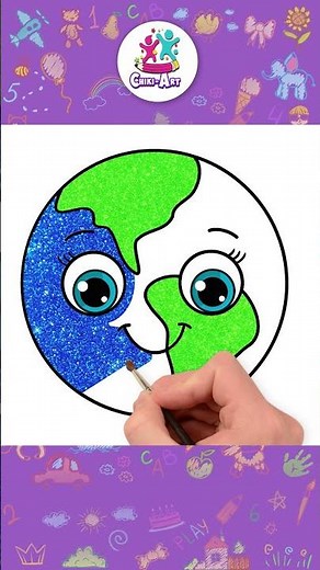 How to Draw Earth 🌍 #howtodraw #shorts