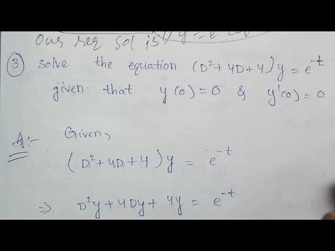 solving differential equations by using Laplace Transforms ||
