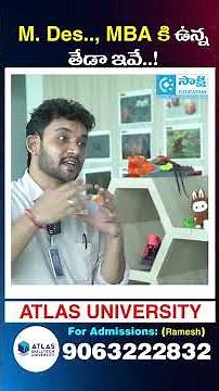 M.Des vs MBA – Key Differences Explained! | ATLAS University | #Shorts #mba #course #sakshieducation