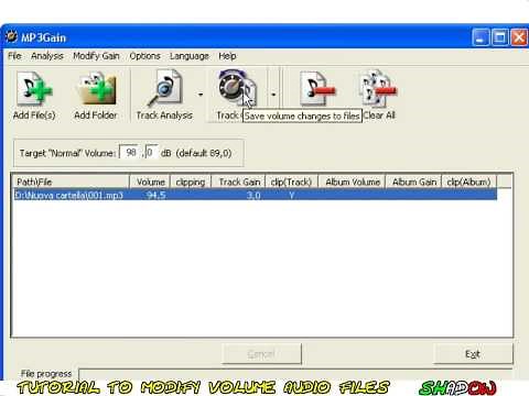 Tutorial MP3Gain - how to regulate the volume of the songs
