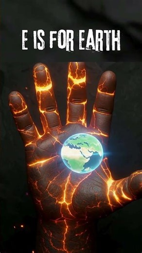 E is for Earth 🌍 | ASL Lava Hand Alphabet 🔥 #Shorts