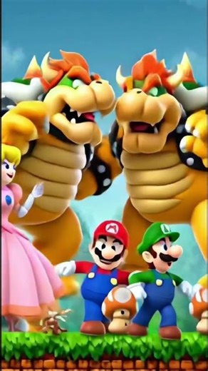 👑 The Great Mushroom Kingdom Showdown: Mario, Peach, Luigi VS Bowser!